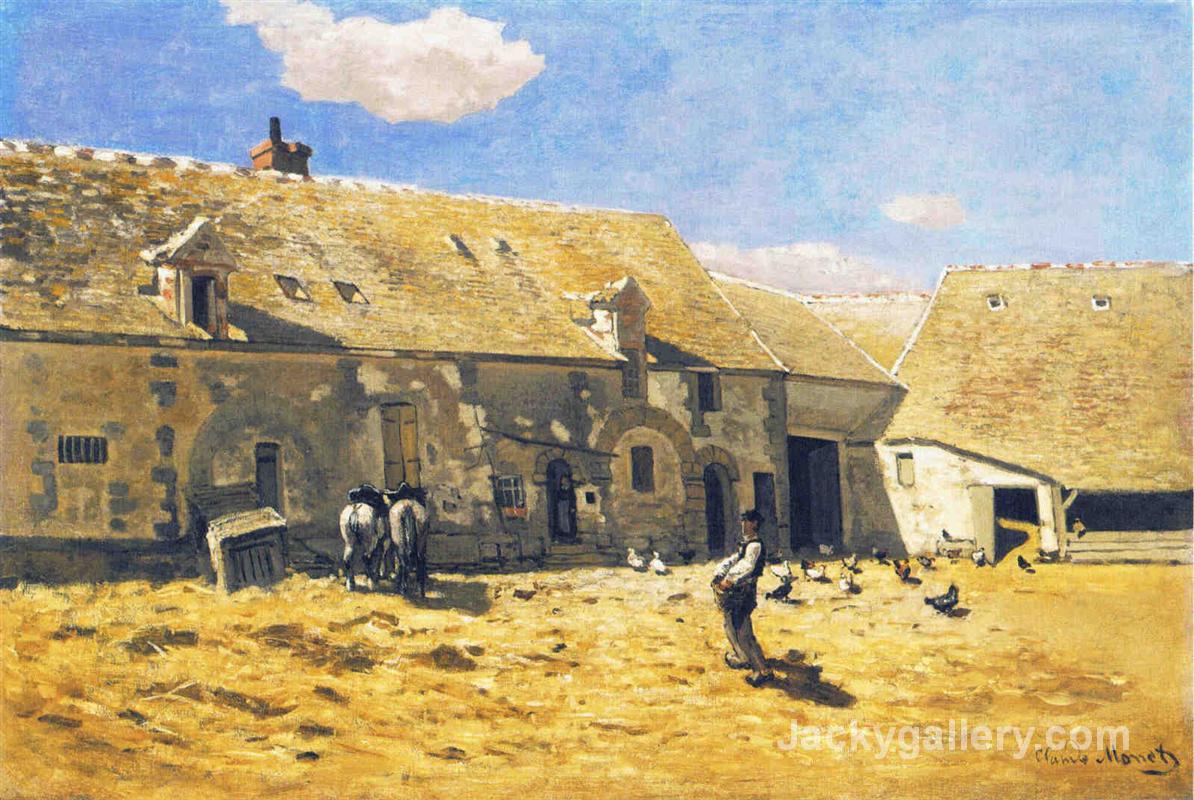 Farmyard at Chailly by Claude Monet paintings reproduction